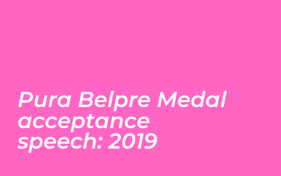 Yuyi’s acceptance speech for the 2019 Pura Belpré Medal award for Illustration