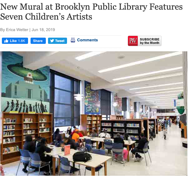 Mural for Brooklyn Public Library Central Library’s Youth Wing